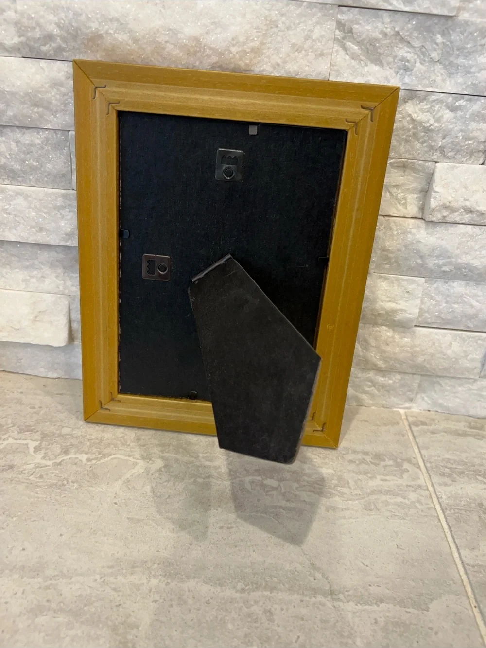 Ornate Gold and Black Picture Frame with Pink Art